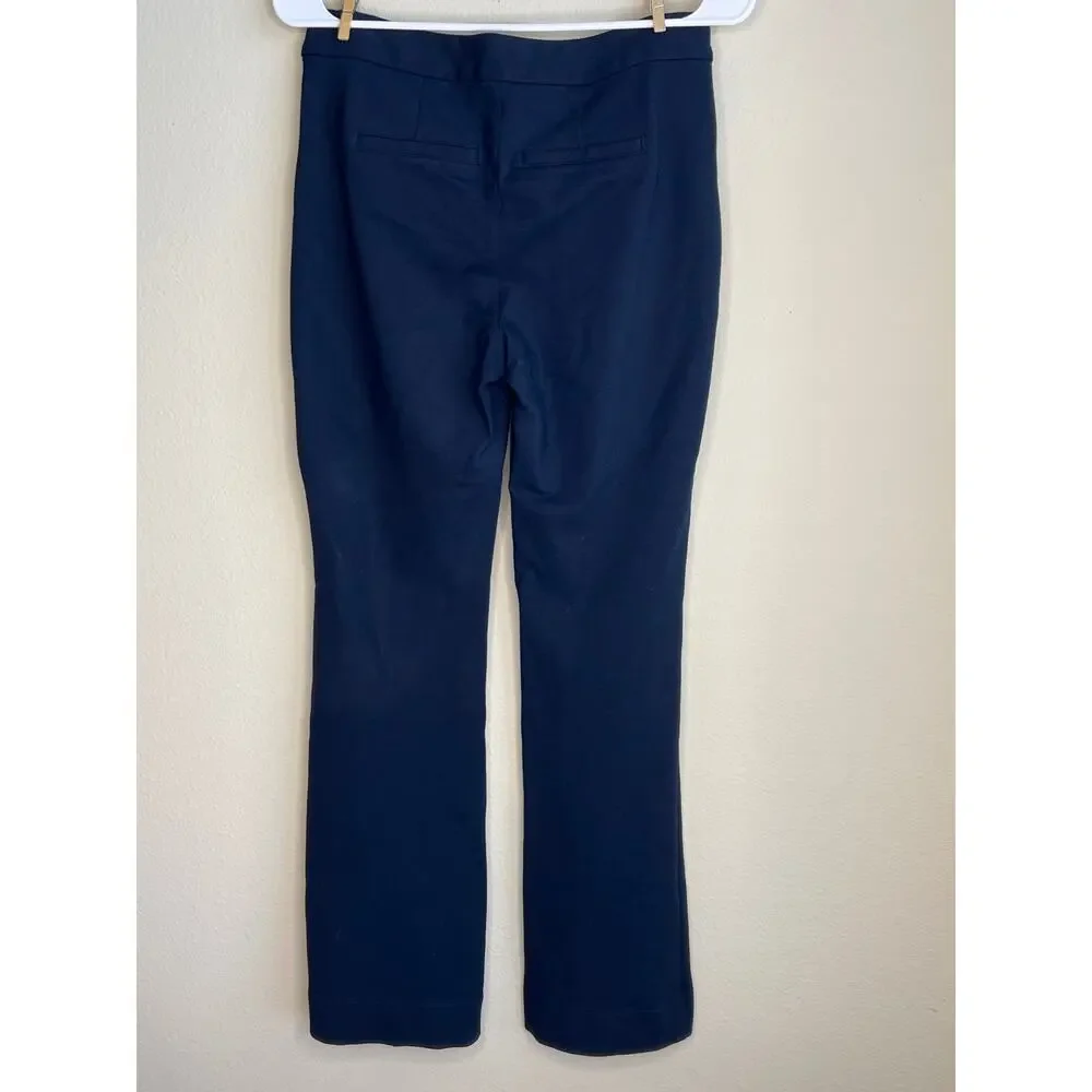 NYDJ Marilyn Straight Leg Lift Tuck Deep Navy Blue Pants Petite Size 4P